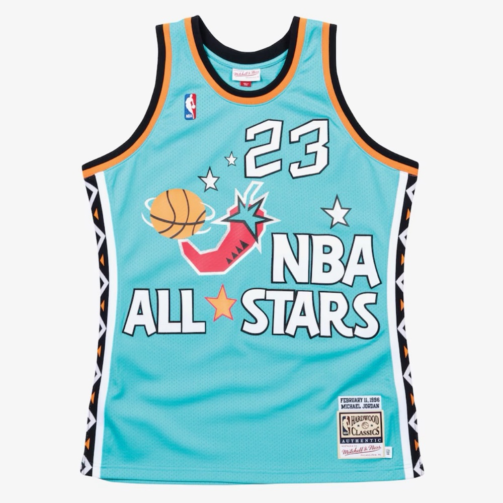 Michael Jordan Teal Hardwood Classics 1996 NBA All-Star Game Authentic Jersey